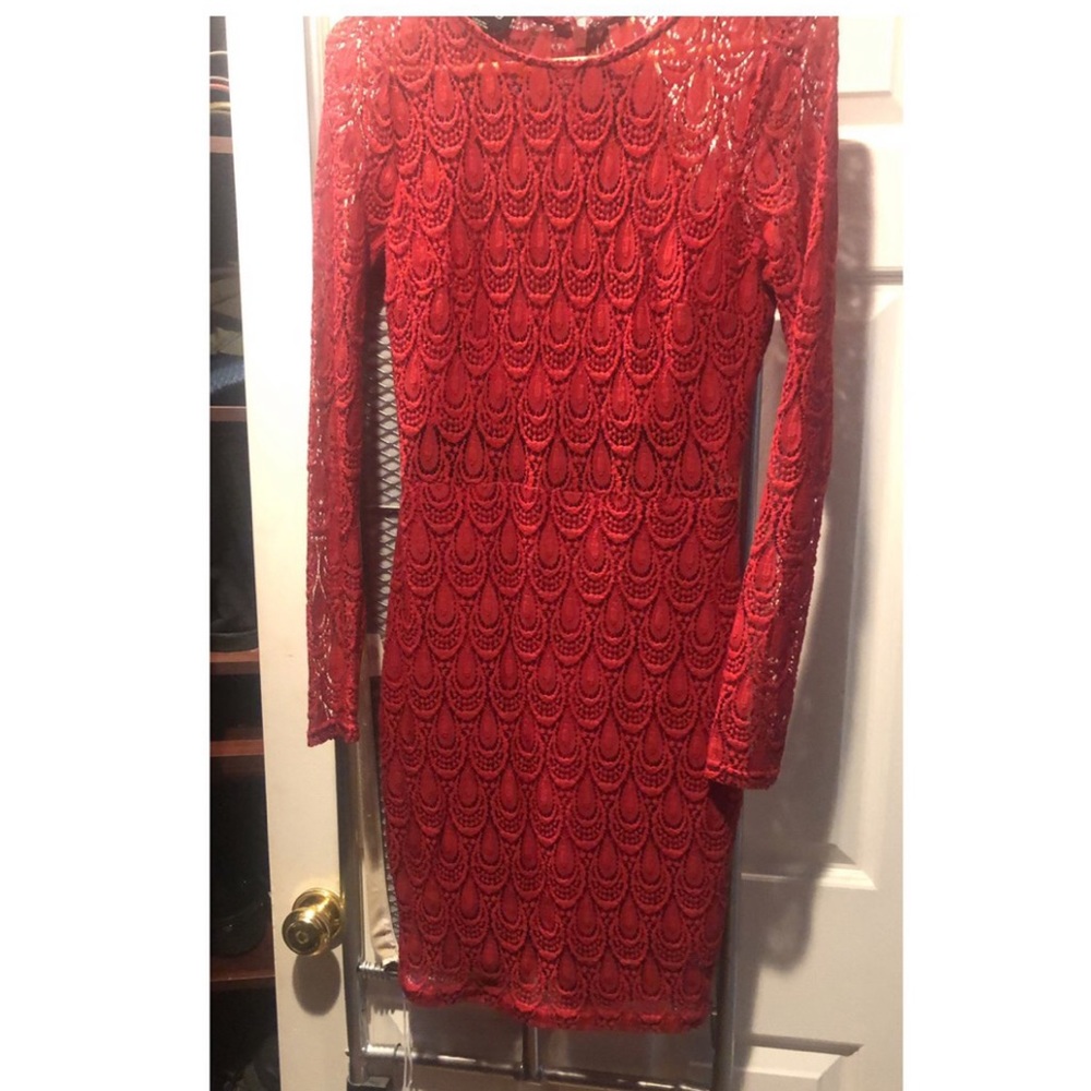 WORE IT ONCE red Bebe dress